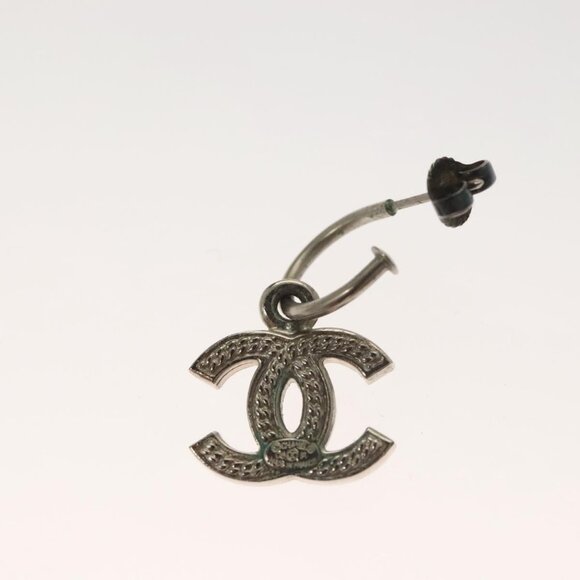 CHANEL Pierce Metal Silver CC Auth - Picture 7 of 9